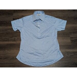 Collars & Co Light Blue Short Sleeve Polo Shirt Women's Medium
